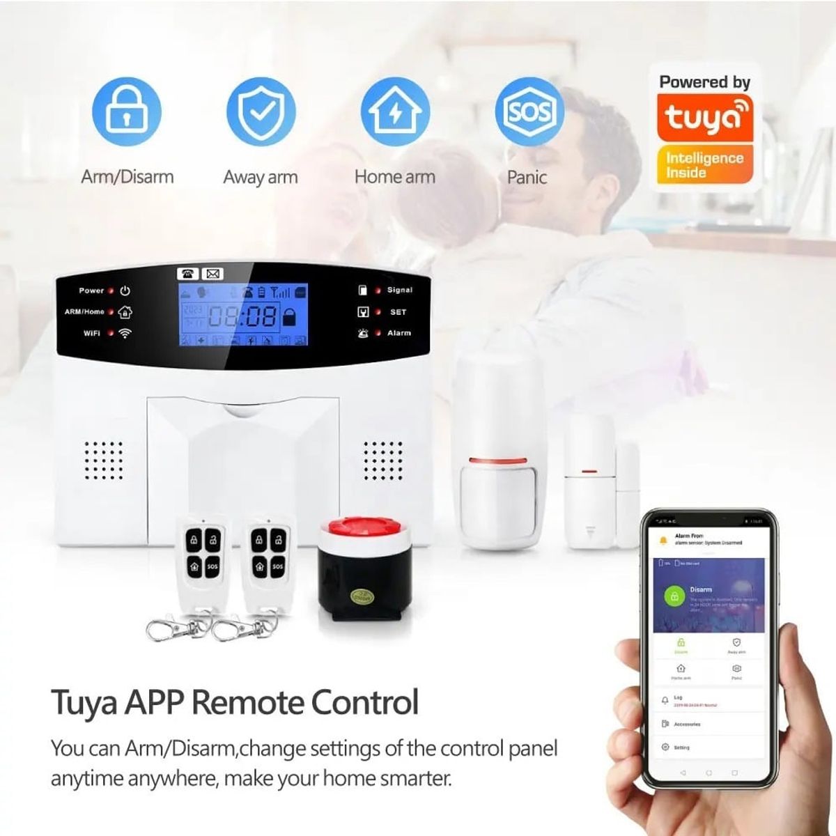 MN ELECTRONICS - Sistema de Alarma de Casa 4g Inalámbrica Smart Pst+Gsm PST-30A-4G