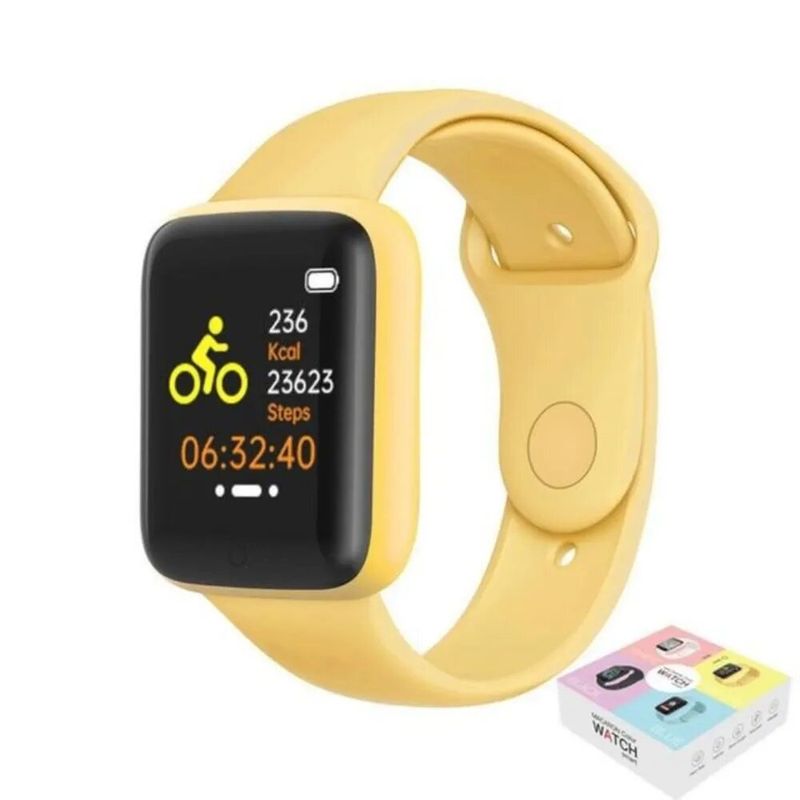GENERICO - Smartwatch Bluetooth D20 Amarillo