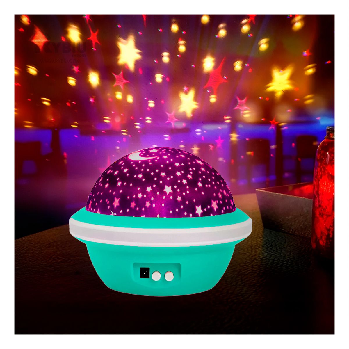 GENERICO - Proyector Estetico y Moderno Verde Agua Y+Regalo Agendita