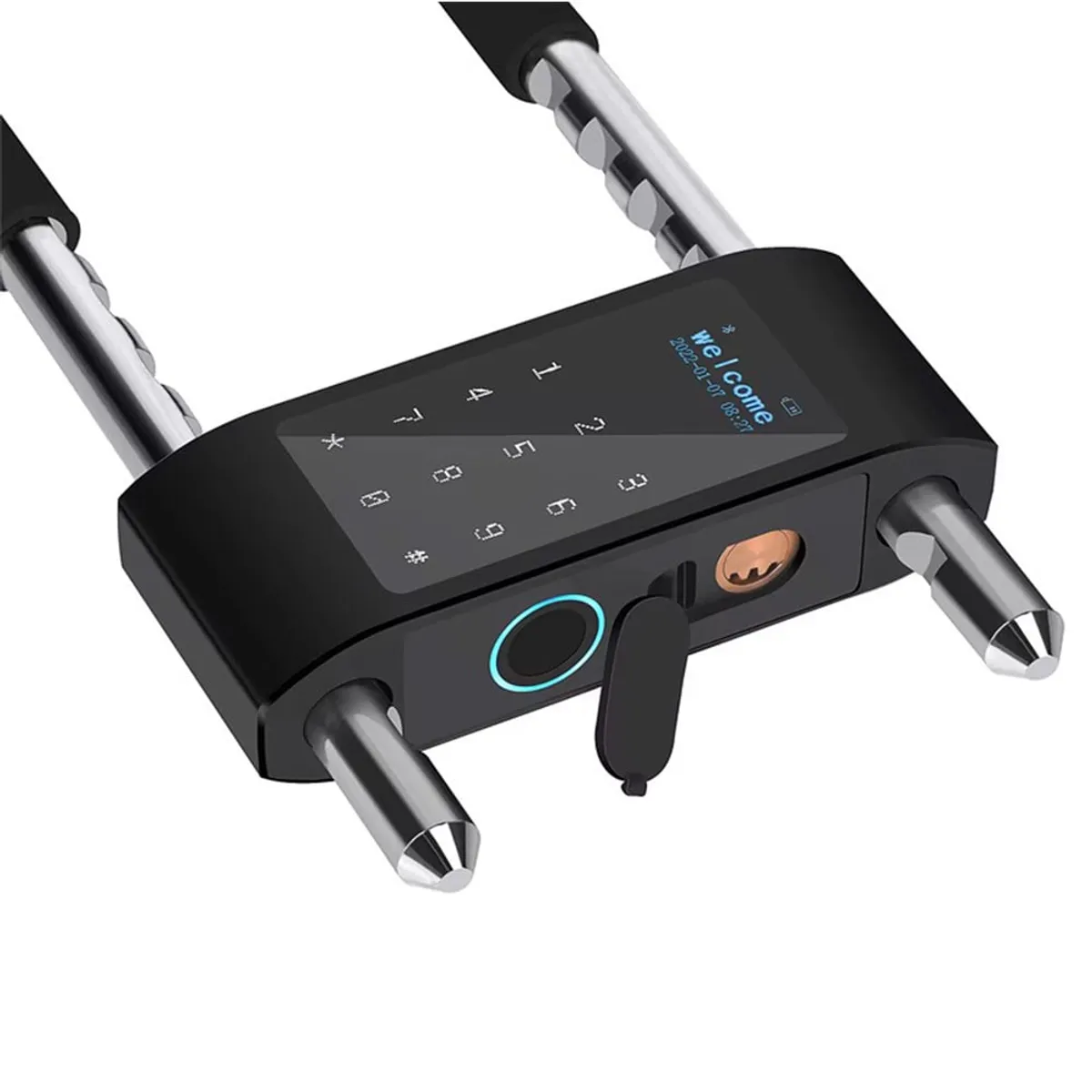 MN ELECTRONICS - Candado Tuya Smart Bluetooth U-Lock con huella digital PST-U9