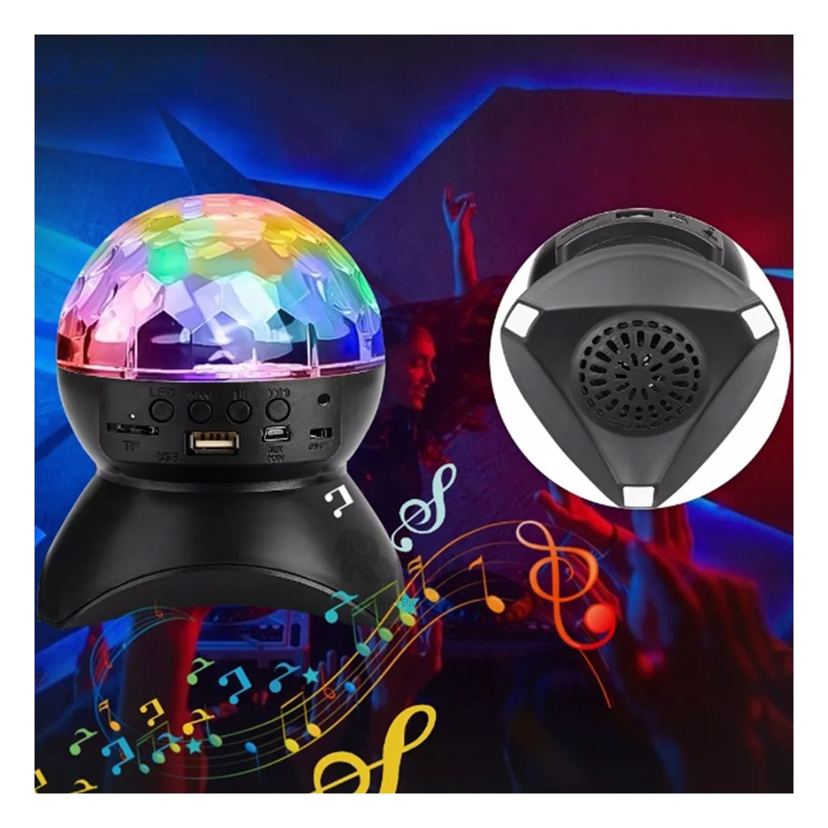 GENERICO - Proyector de Luces para Divertirse Negro Y+Gift Stickers