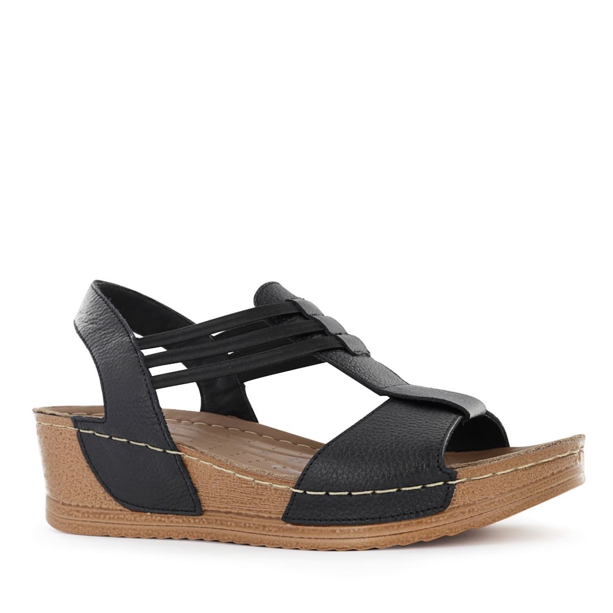 ECCO - Sandalias Mujer Ecco Bibi22 Negro Cuero Natural