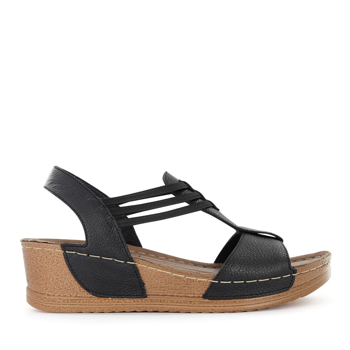 ECCO - Sandalias Mujer Ecco Bibi22 Negro Cuero Natural