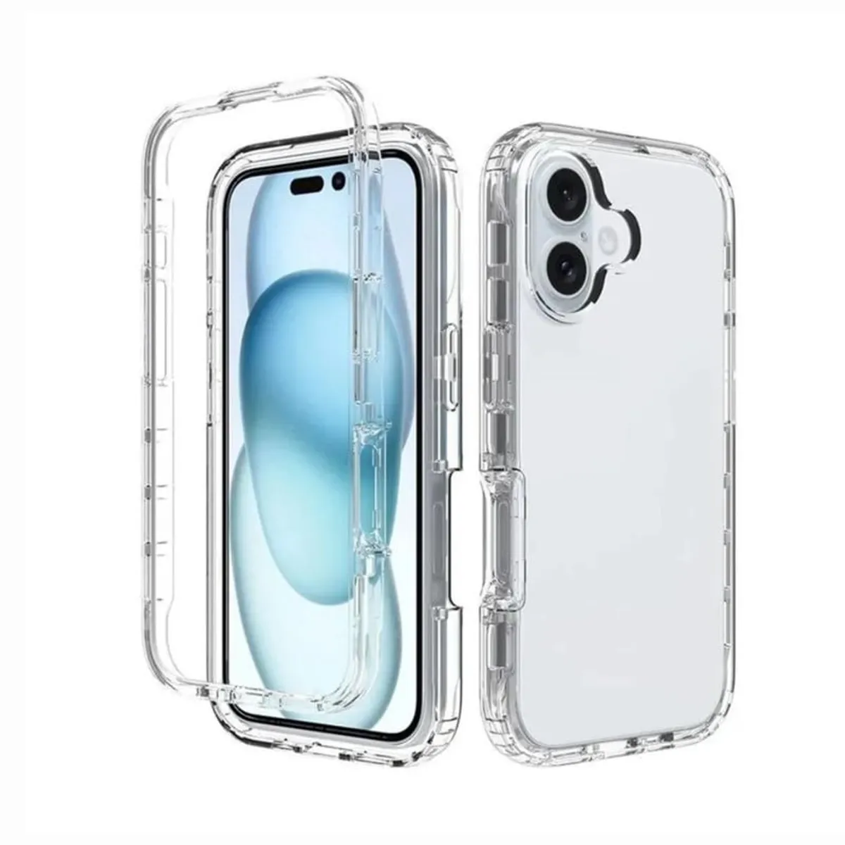 CASE - Case 360 Son 3 En 1 Transparente Para Iphone 16 Plus - Clear