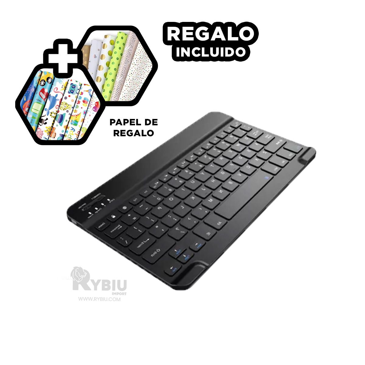 GENERICO - Set de Streamers Mouse y Teclado en Negro Y+Gift Stickers