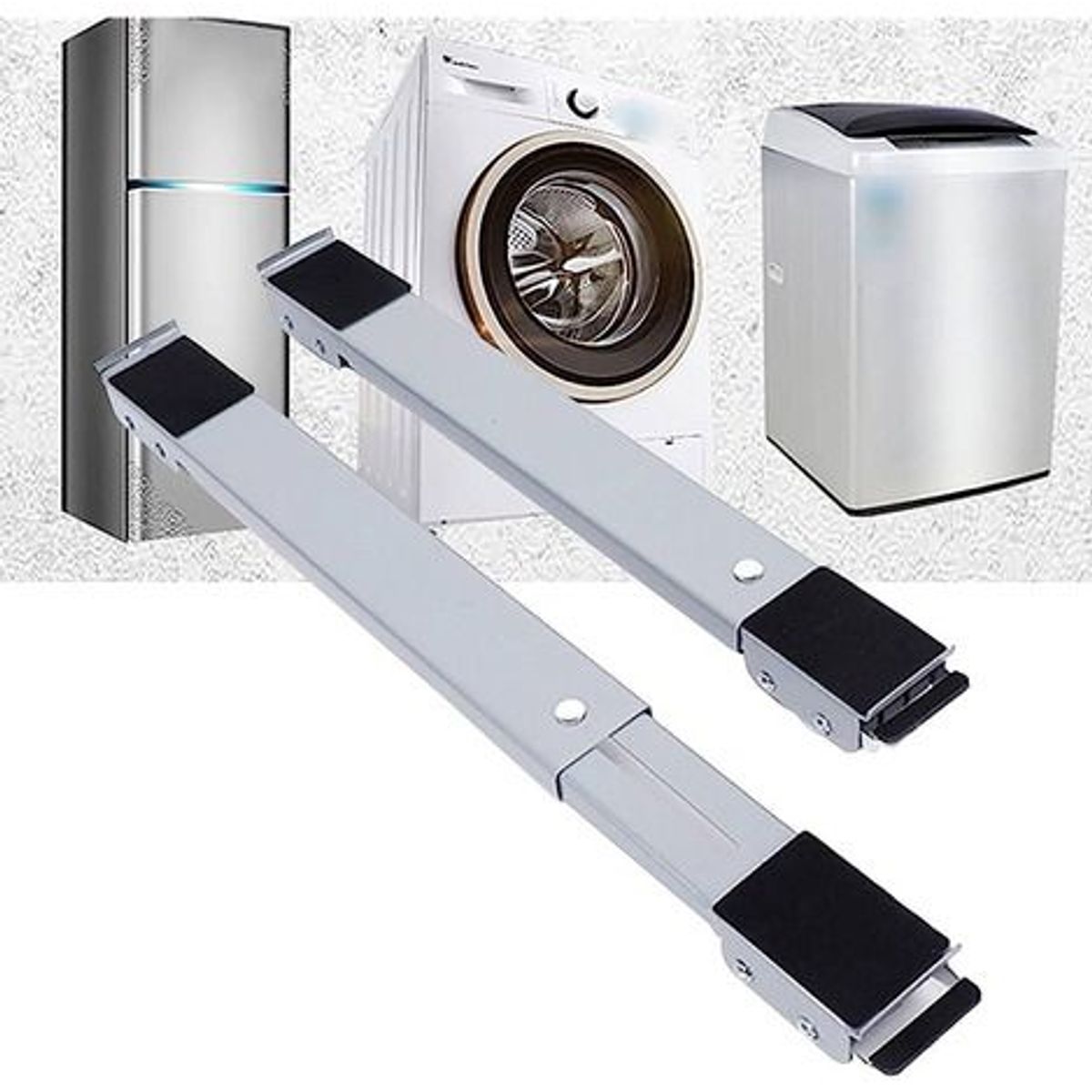 GENERICO - BASE A RUEDAS DOS PIEZAS PARA ELECTRODOMESTICOS BLANCO