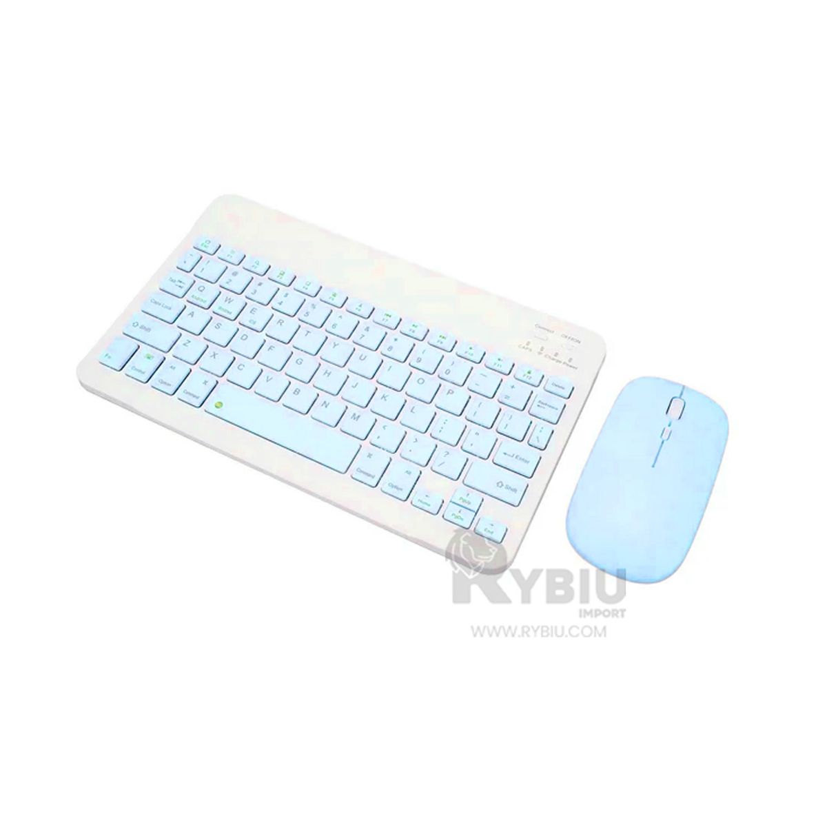 GENERICO - Set de Streamers Mouse y Teclado en Celeste Y+Gift Stickers