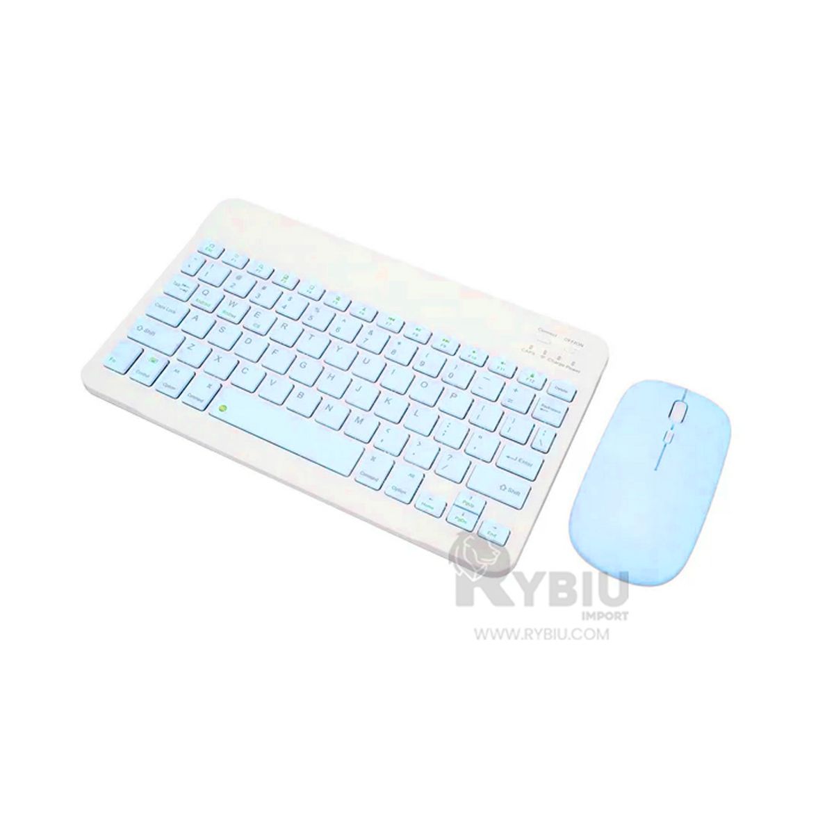 GENERICO - Set de Streamers Mouse y Teclado en Celeste Y+Gift Stickers