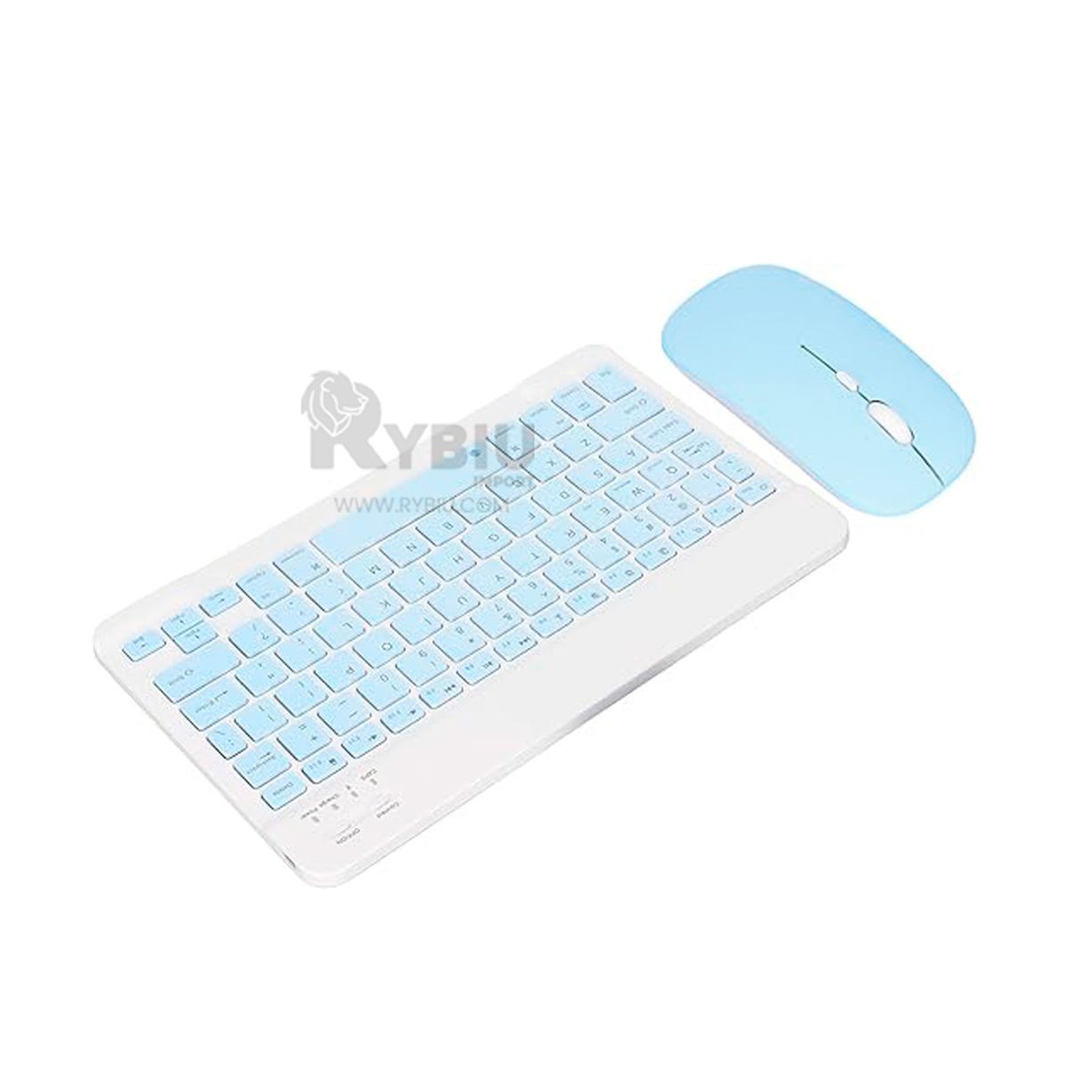 GENERICO - Set de Streamers Mouse y Teclado en Celeste Y+Gift Stickers