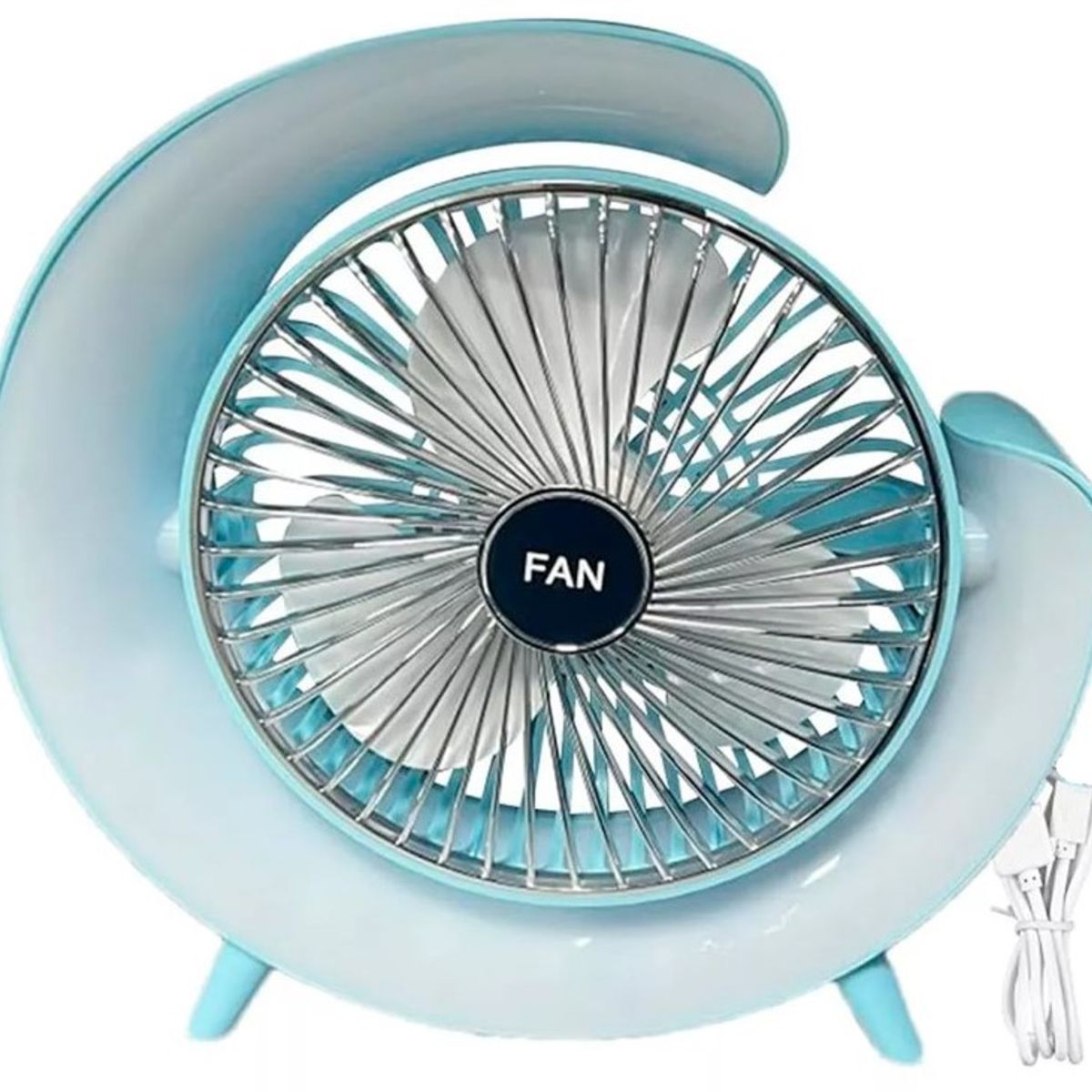 NACIONAL - Ventilador Portátil De Escritorio Con Luz Rgb