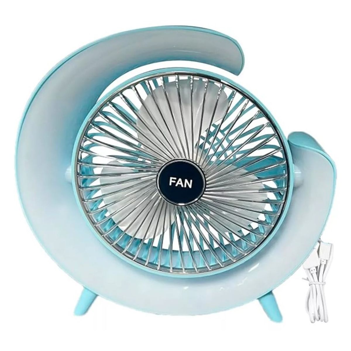 NACIONAL - Ventilador Portátil De Escritorio Con Luz Rgb