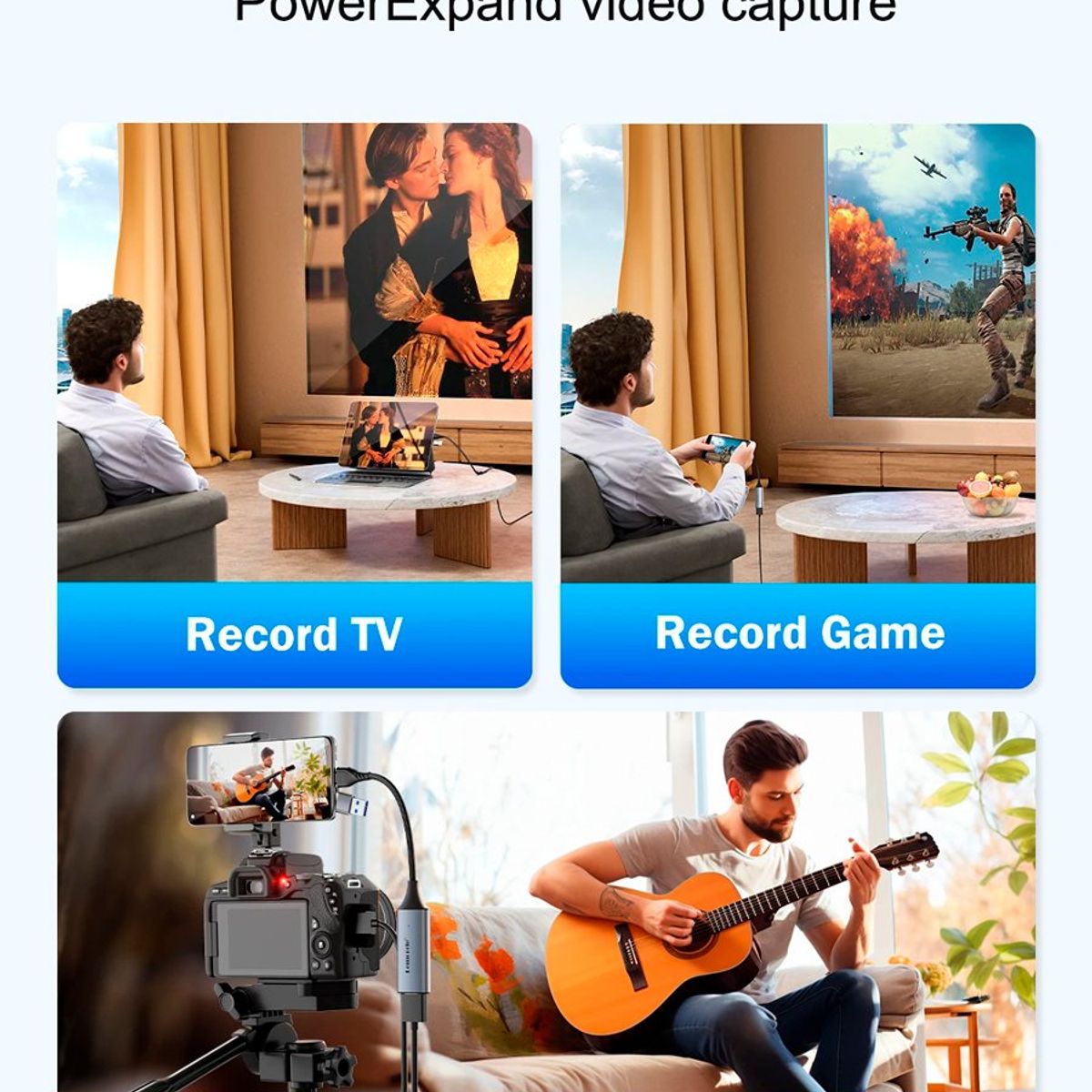 GENERICO - Capturadora De Video Usb y Tipo C 1080p Lemorele