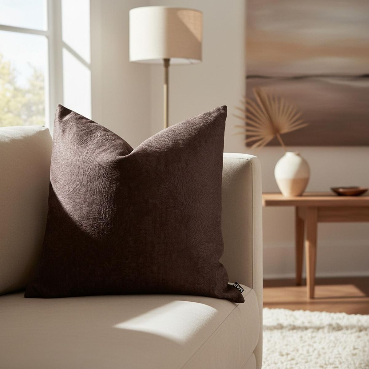 MAP DESIGN HOME - Funda De Cojin Madri Chocolate 50 x 50 cm