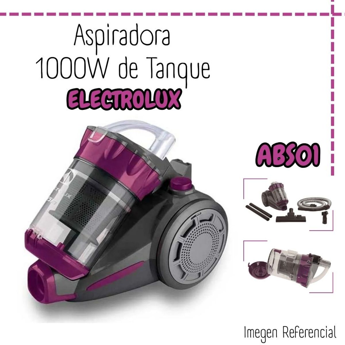 ELECTROLUX - Aspiradora Electrolux De Tanque 1,5 Lt de1000 w - ABS01