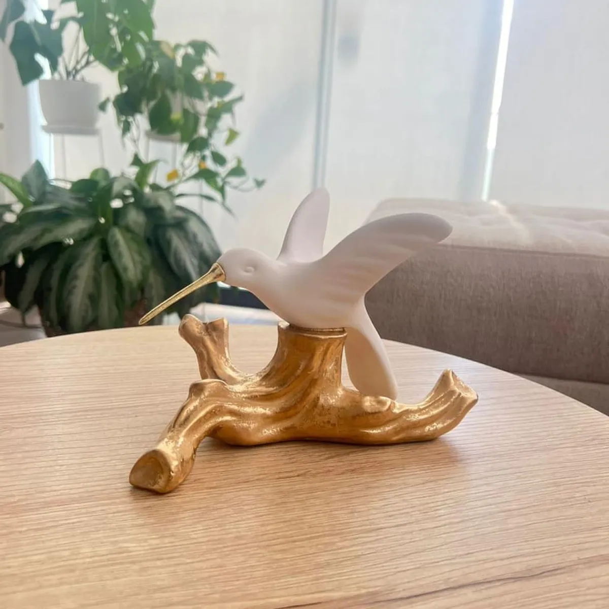 MAP DESIGN HOME - Adorno Colibri en Tronco  21x14x14 cm