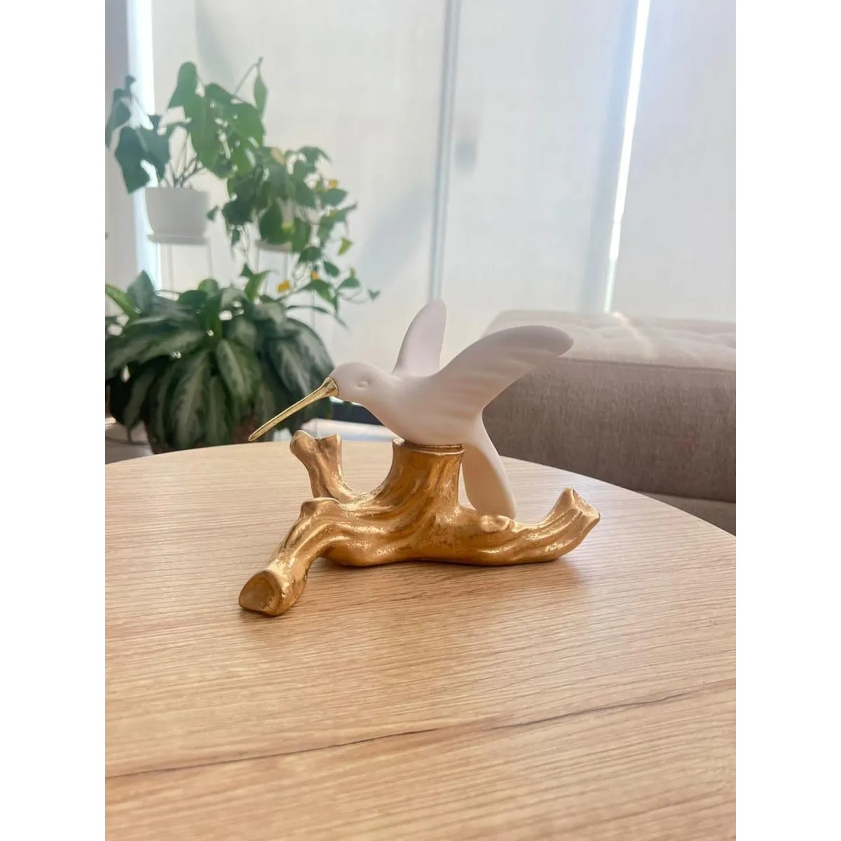 MAP DESIGN HOME - Adorno Colibri en Tronco  21x14x14 cm