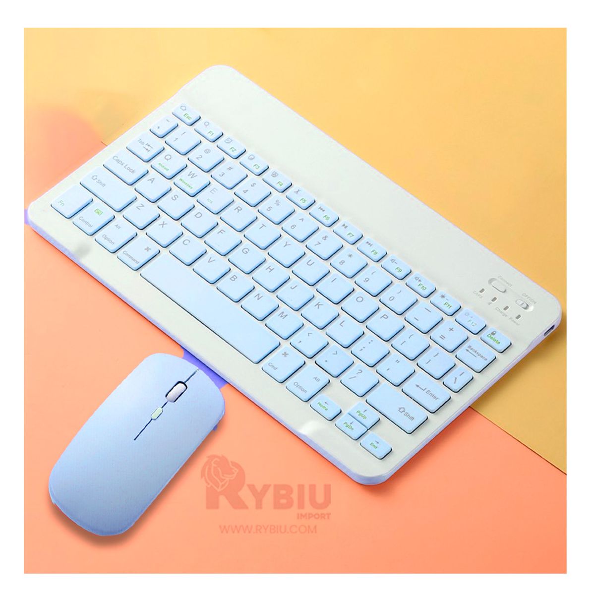 GENERICO - Kit con Conexión Bluetooth Color Celeste Y+Regalo Stickers