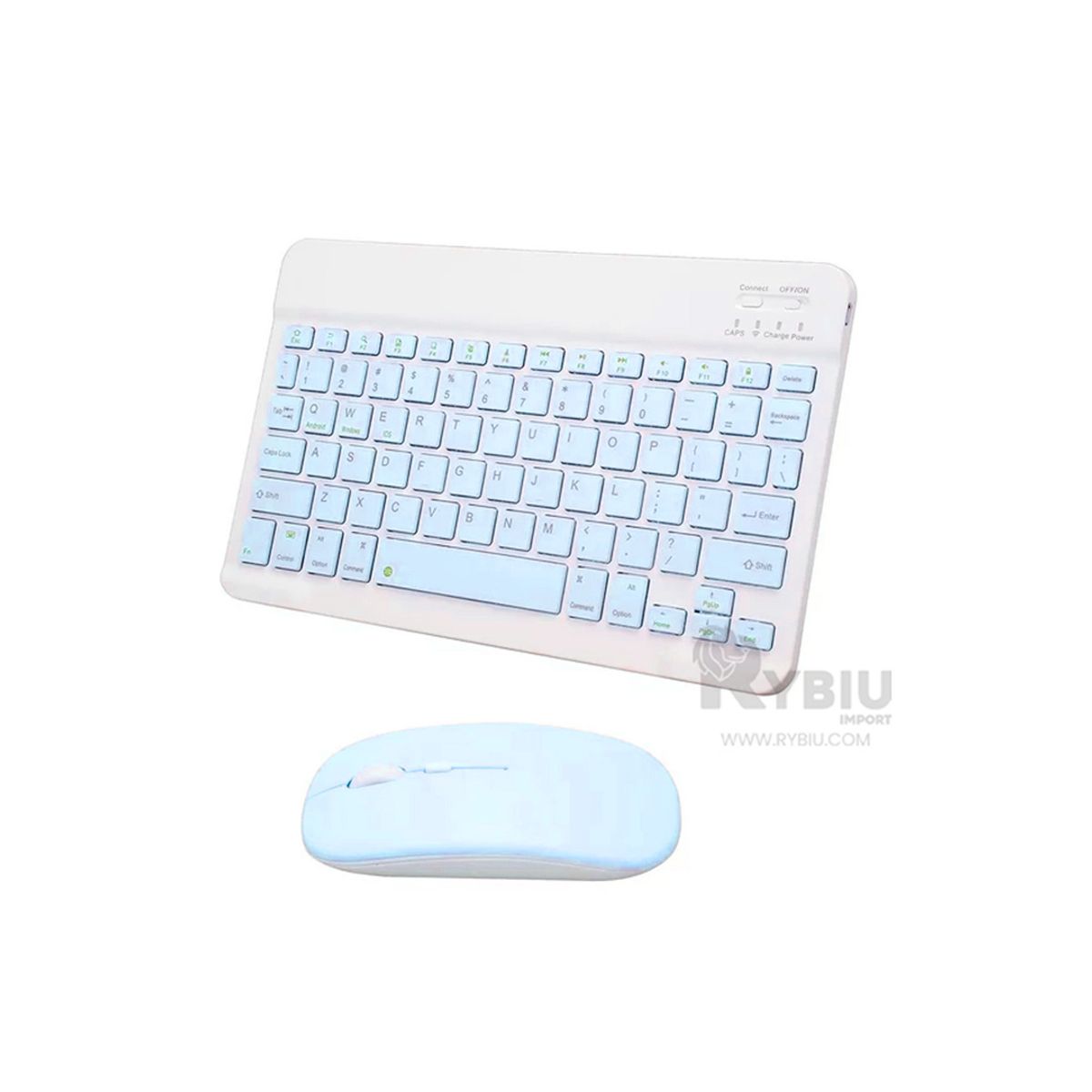 GENERICO - Set para Gamers de Mouse y Teclado Celeste Y+Regalo Agendita