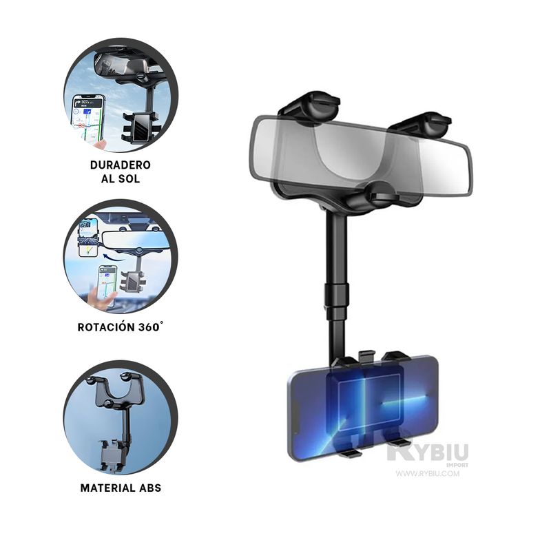 GENERICO - Base para Celulare de Plastico Tono Negro Y+Regalo Agendita