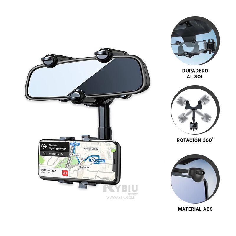 GENERICO - Apoyo Resistente para Celular Negro Y+Post-it Adhesivos