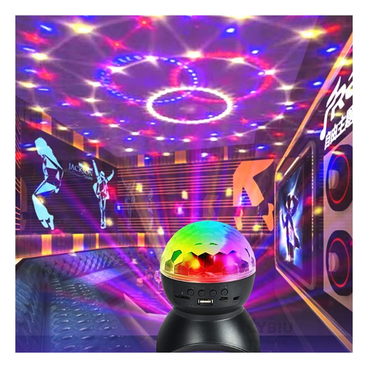 GENERICO - Reflector Moderno y Brillante para Discoteca Color Negro