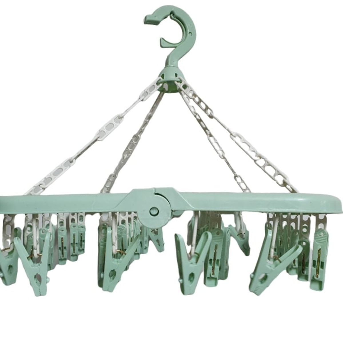 GENERICO - Colgador de Medias Ropa Mojada con Ganchos - Verde