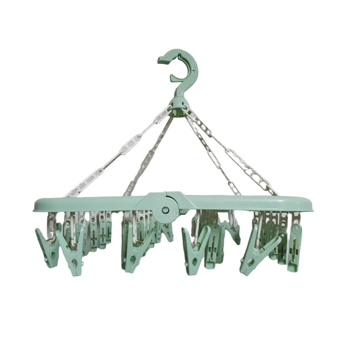 GENERICO - Colgador de Medias Ropa Mojada con Ganchos - Verde