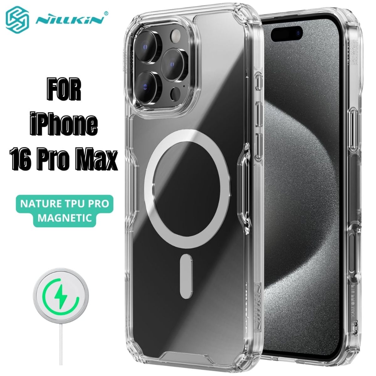NILLKIN - Case Nillkin Nature Clear - iPhone 16 Pro Max (MagSafe)