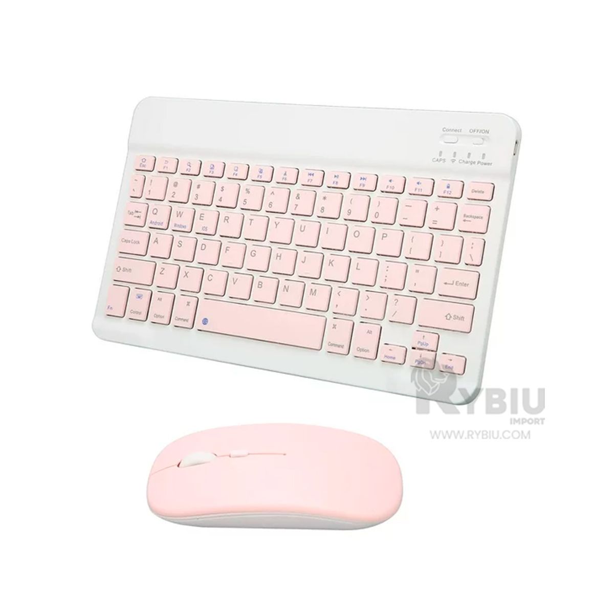 GENERICO - Set Ergonómico para PC Color Rosado Y+Envoltorio de Regalo