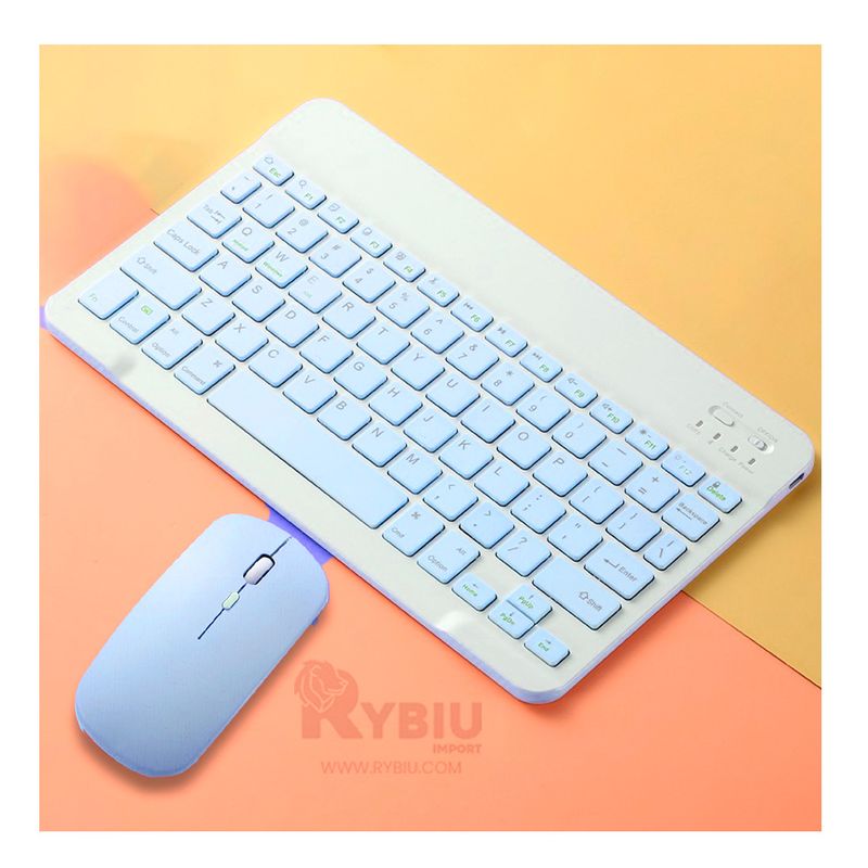 GENERICO - Kit con Conexión Bluetooth Color Celeste Y+Regalo Stickers