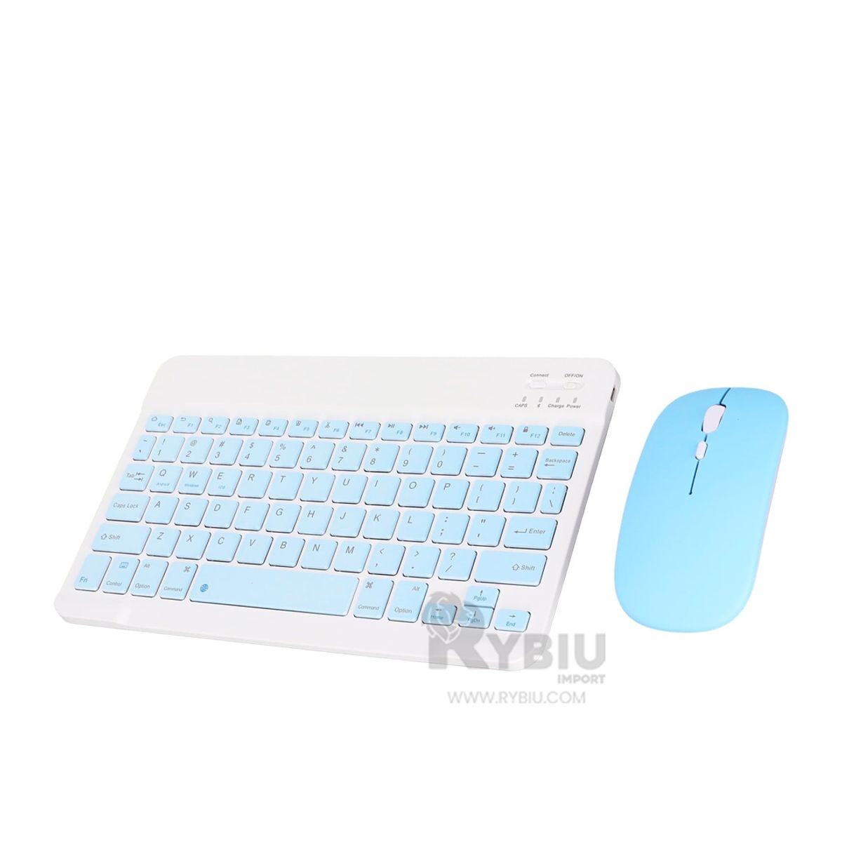 GENERICO - Set Ergonómico para PC Color Celeste Y+Envoltorio de Regalo