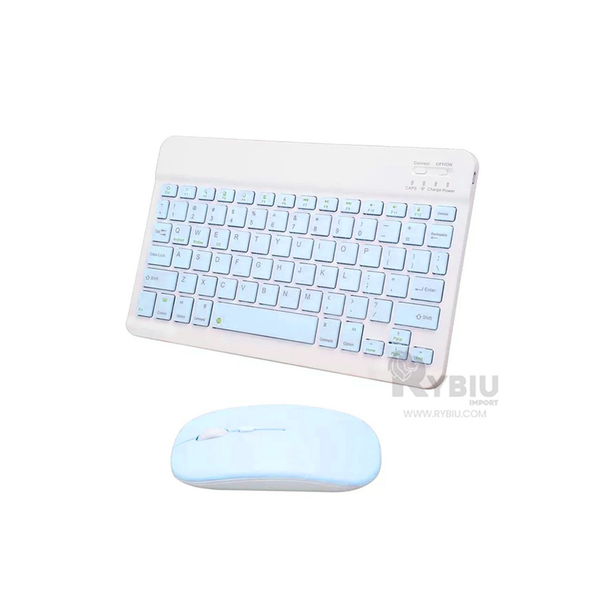 GENERICO - Set para Gamers de Mouse y Teclado Celeste Y+Regalo Agendita