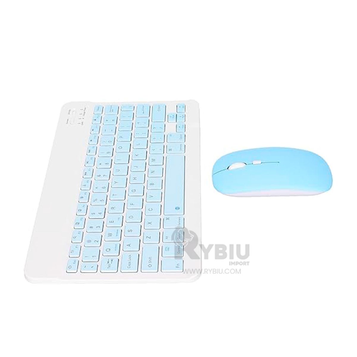 GENERICO - Pack de Teclado y Mouse en Celeste Y+Post-it Adhesivos