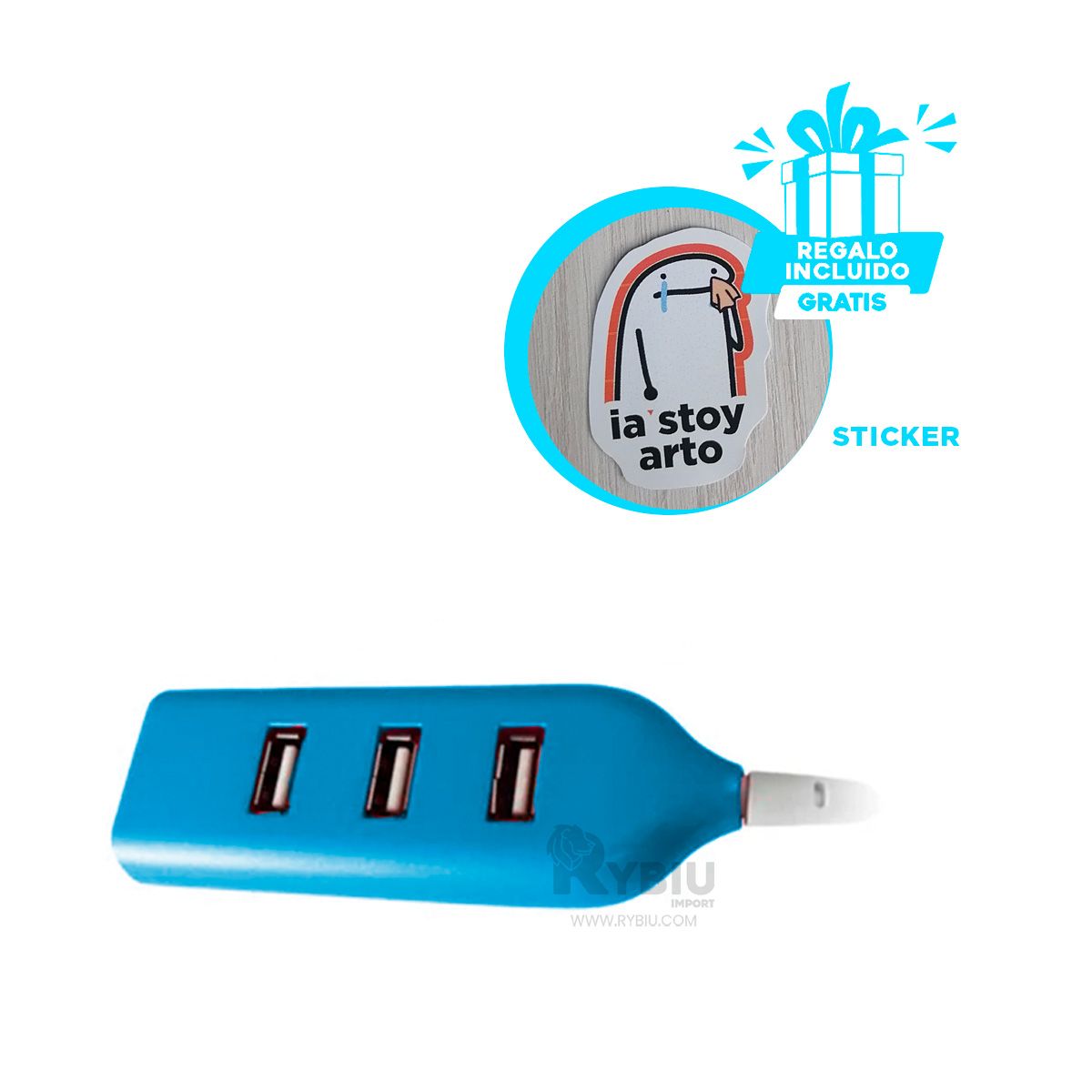 GENERICO - Adaptador muy Hermoso en Color Turqueza Y+Ligas de Regalo