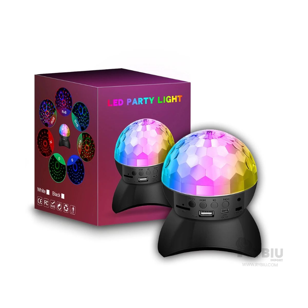 GENERICO - Reflector Moderno y Brillante para Discoteca Color Negro