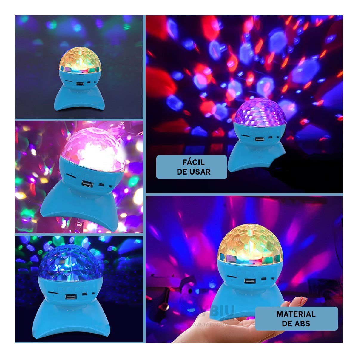 GENERICO - Proyector Liviano y Manejable en Celeste Y+Gift MiniAgenda