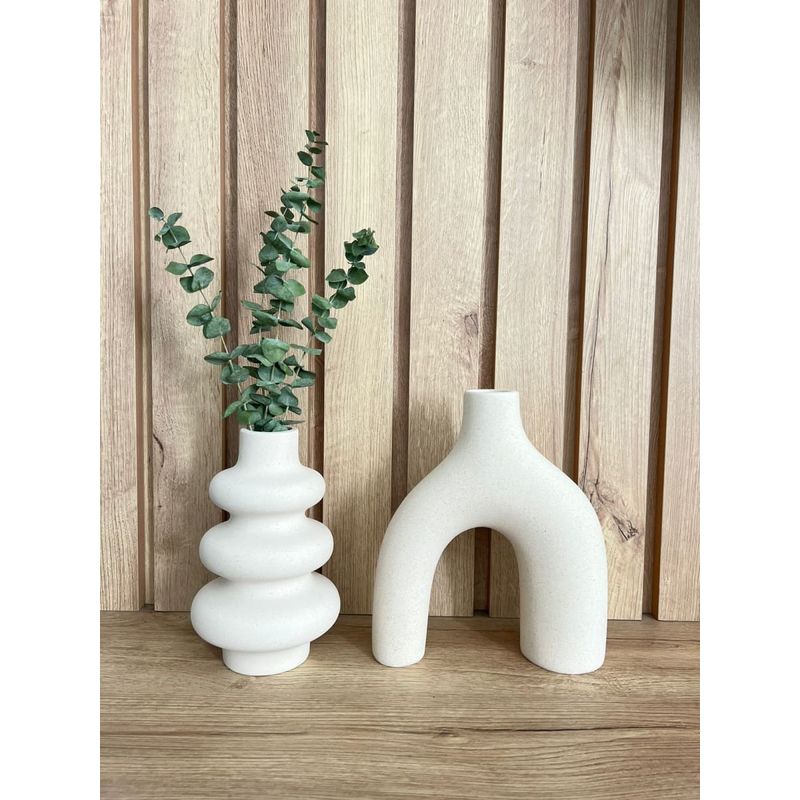 MAP DESIGN HOME - Juego de Jarrones Nordicos Decor Ivory