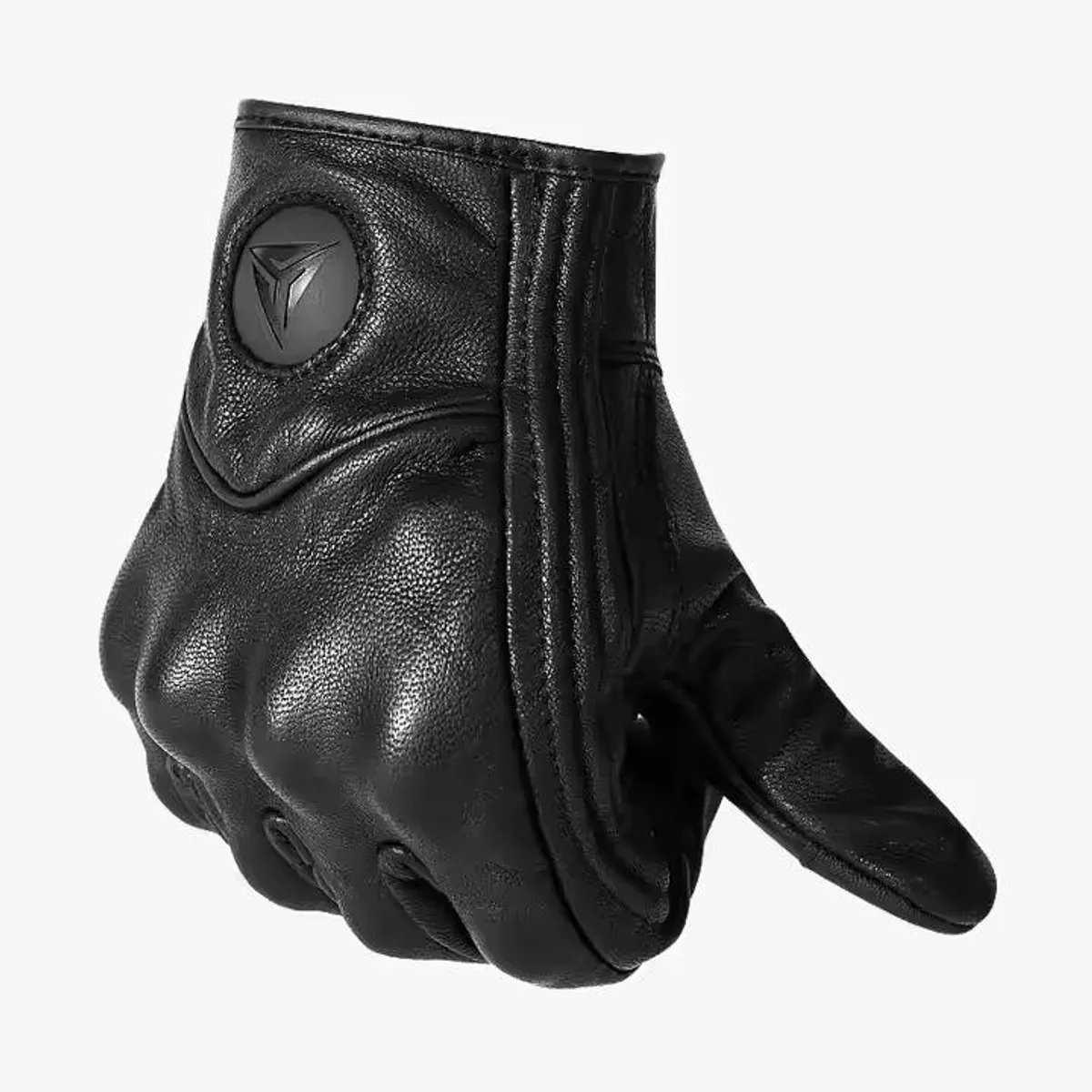 MOTOWOLF - GUANTES DE CUERO NEGRO TALLA M