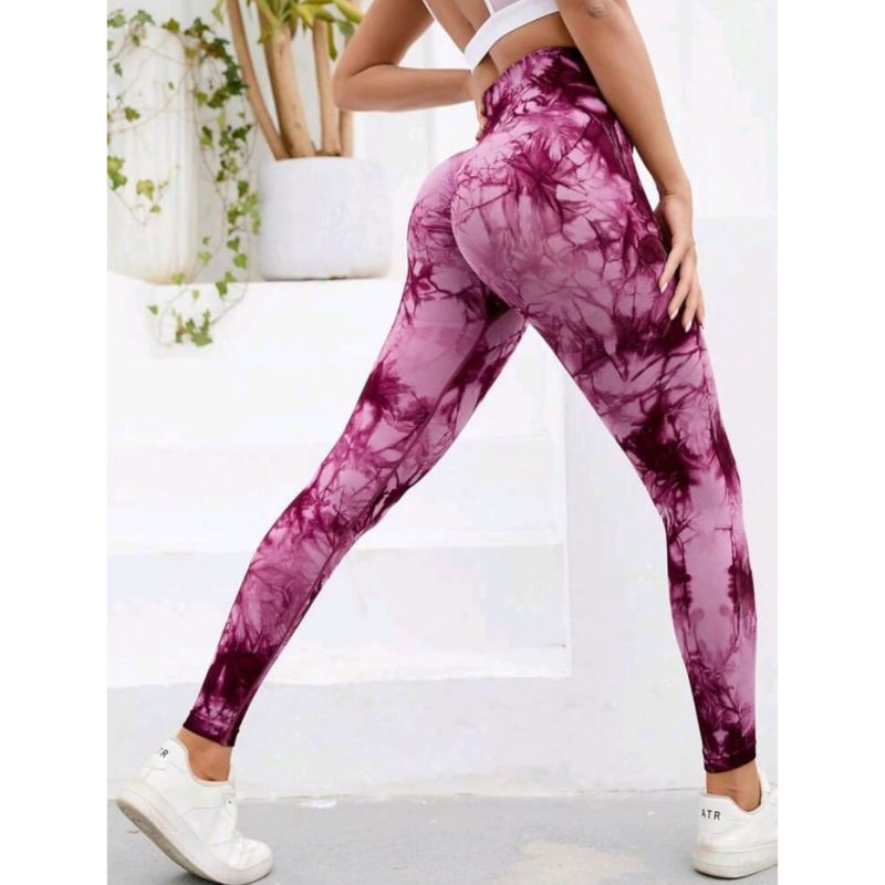 GENERICO - SHEIN Leggings deportivos con estampado de tie dye