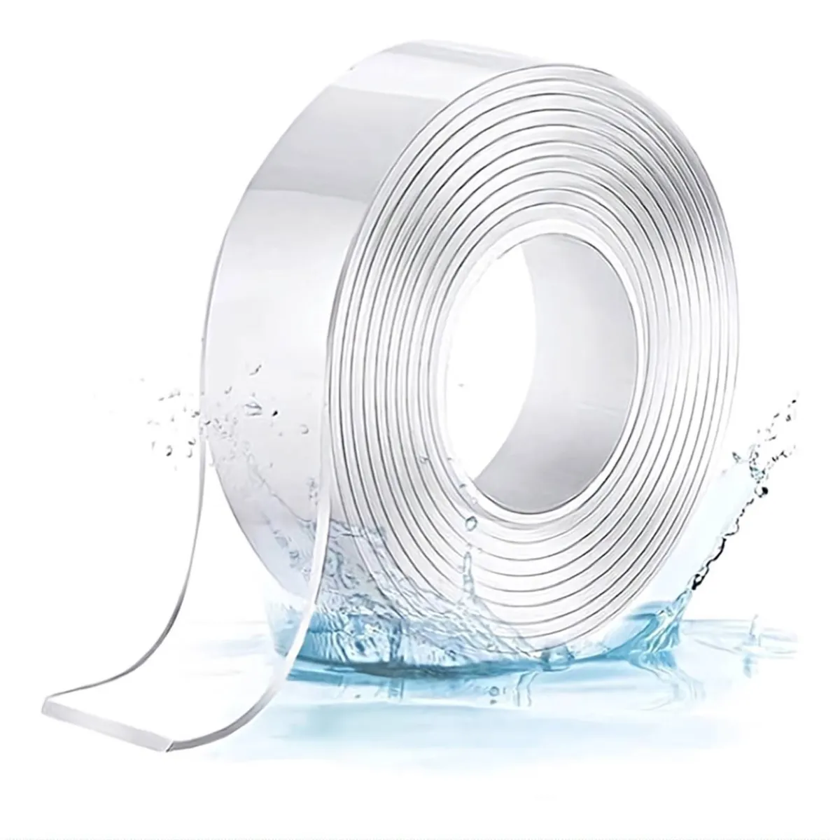 GENERICO - Cinta Mágica Doble Contacto para Decorar 5mts Reutilizable Dia Del Padre - Transparente