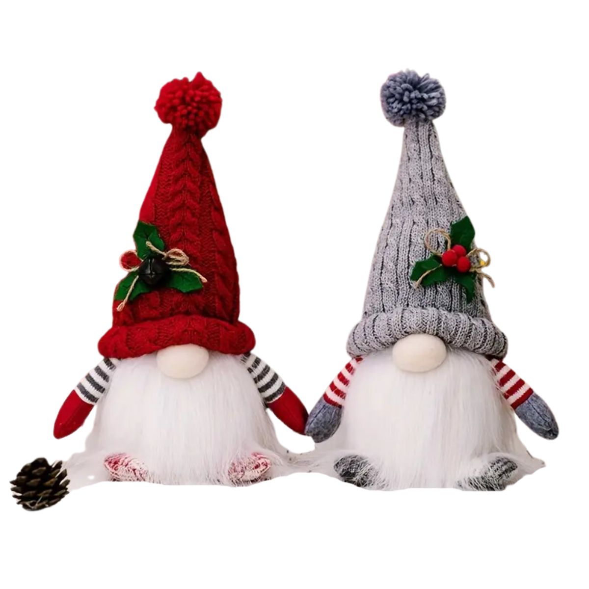 INSPIRA - Set de 2 Muñecos Gnomos Navideños con Luz LED