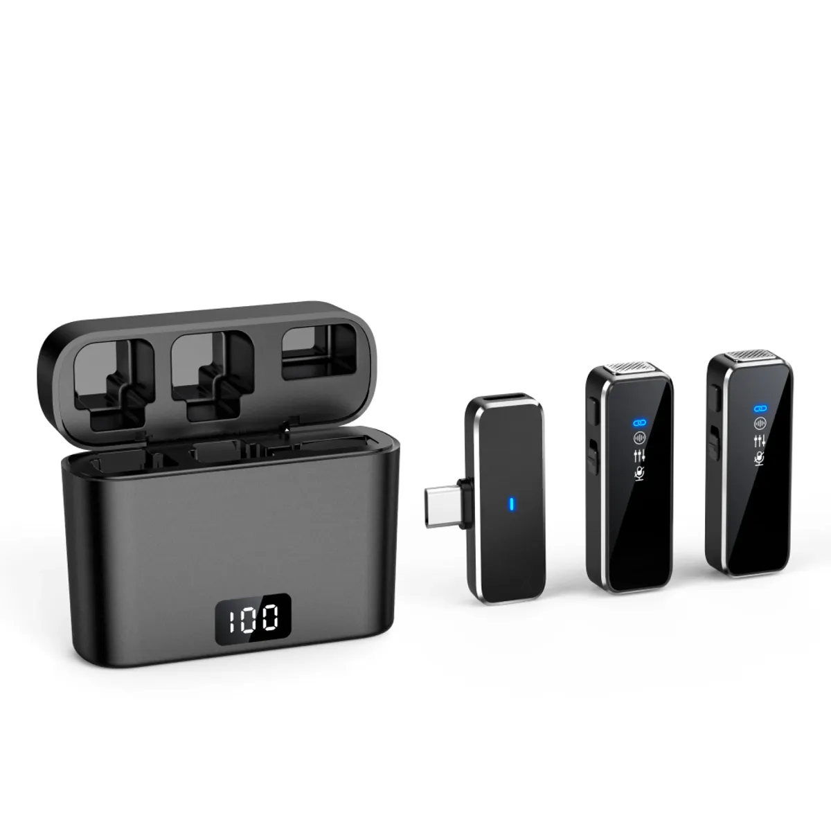 KREED - Micrófono Solapero Inalámbrico Profesional Dual K70 para celulares