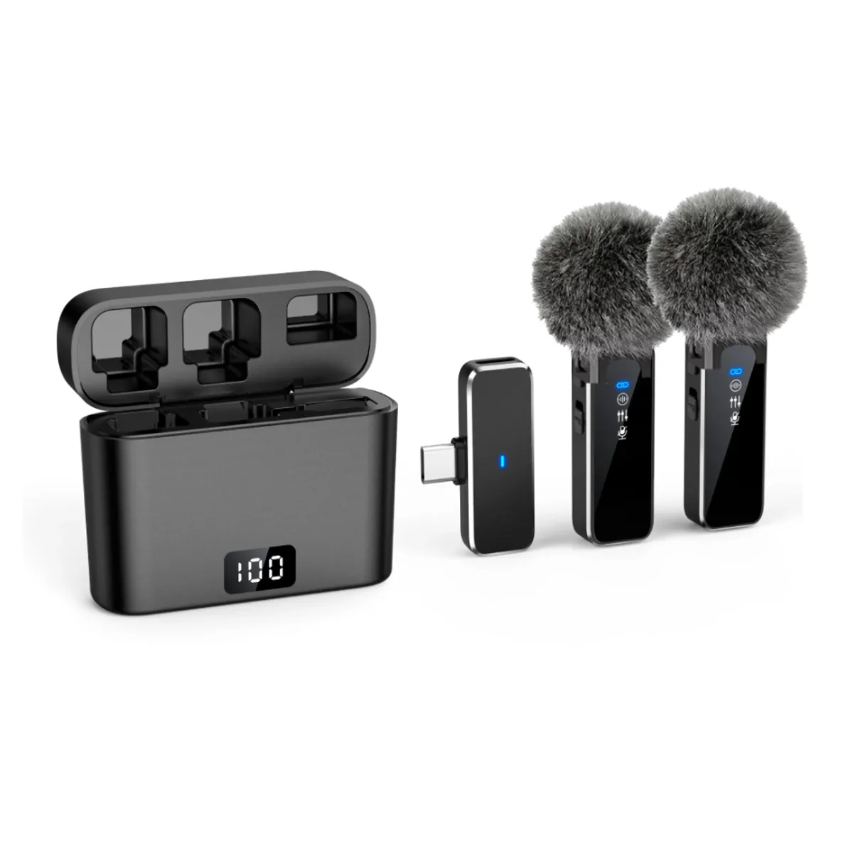 KREED - Micrófono Solapero Inalámbrico Profesional Dual K70 para celulares