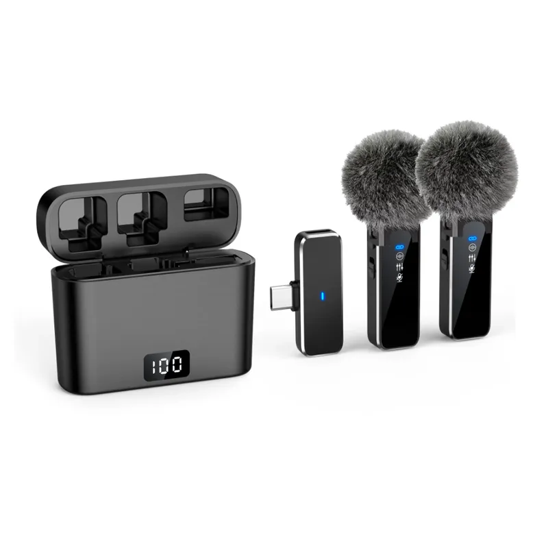 KREED - Micrófono Solapero Inalámbrico Profesional Dual K70 para celulares