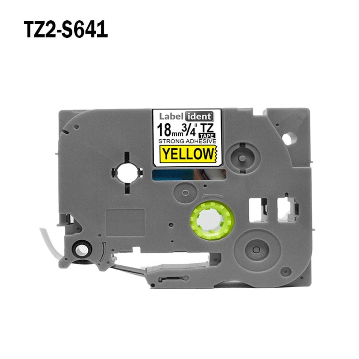 GENERICO - TZ2-S641 Cinta compatible fondo amarillo Brother 18mm x 8m TZE-S641
