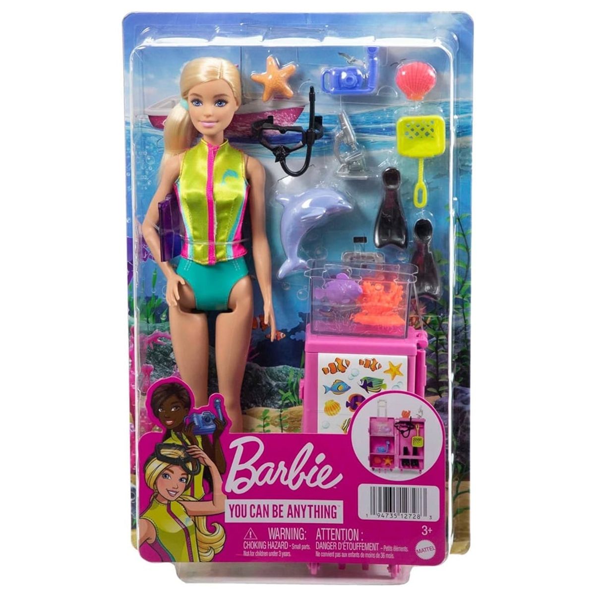BARBIE - Barbie Profesiones Bióloga Marina con Accesorios