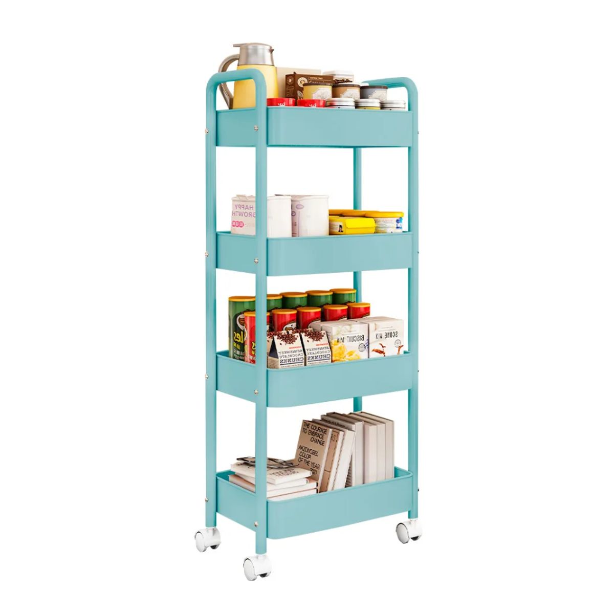 INSPIRA - Carrito de Almacenamiento Multiusos 4 Niveles con Ruedas