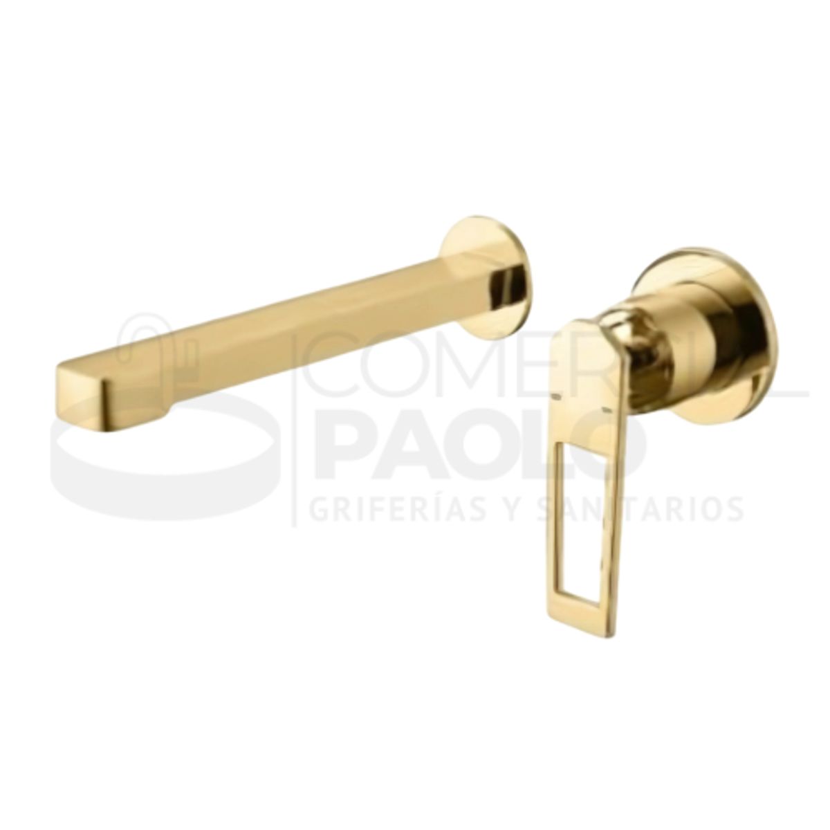 FRATELLI - MEZCLADORA MONOCOMANDO DE LAVATORIO A PARED DORADO