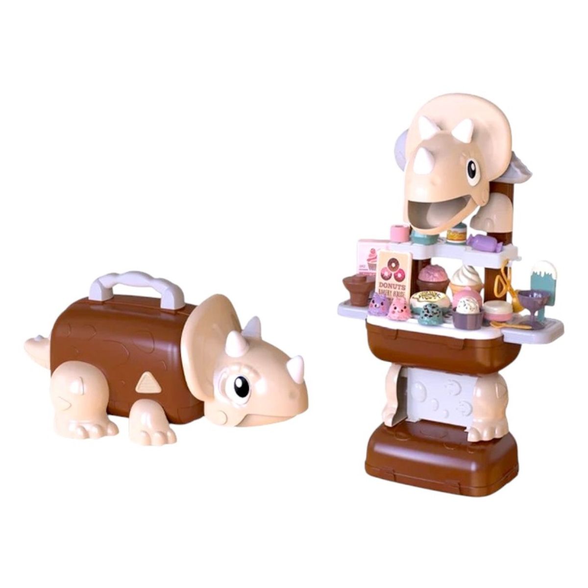 GENERICO - Maleta Dino 2 en 1 diseño Pasteles niña