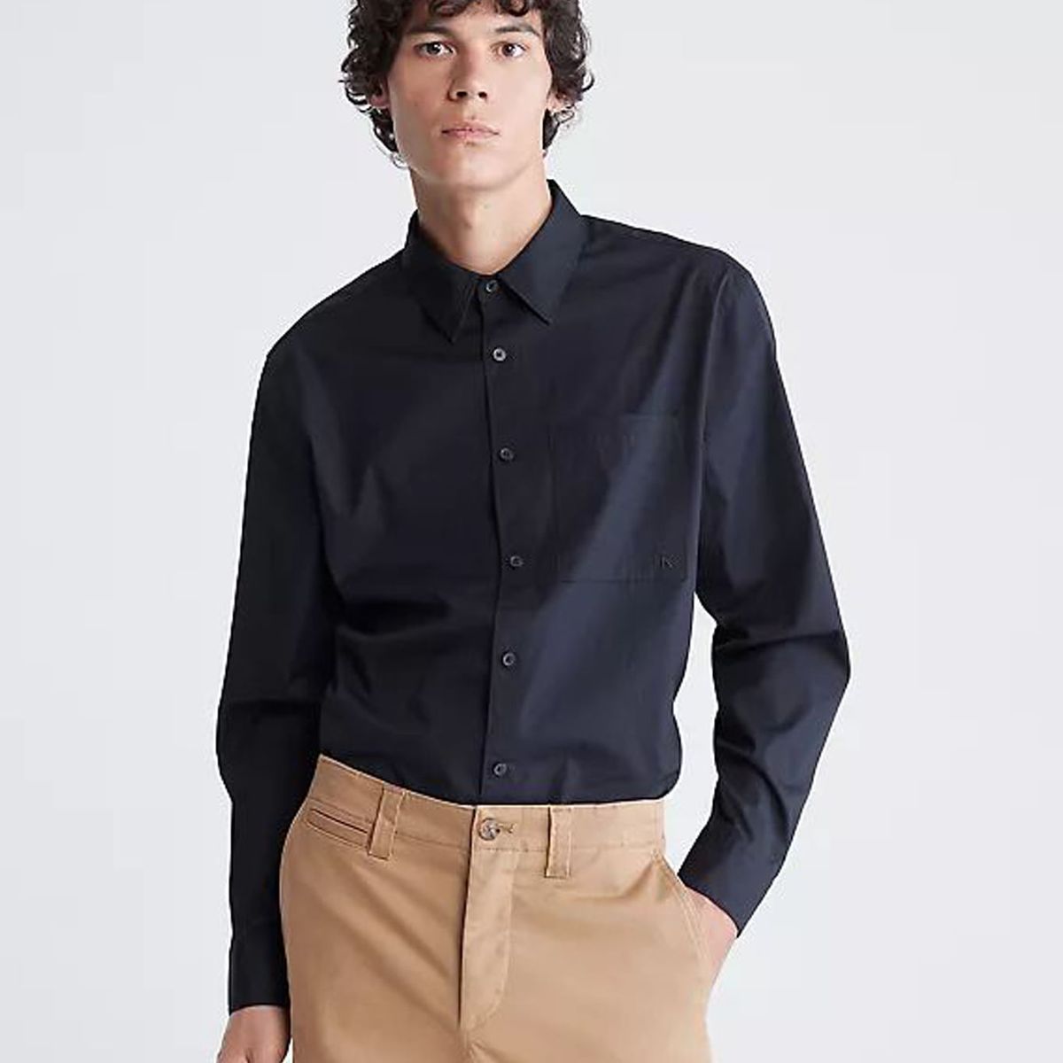 CALVIN KLEIN - CAMISA LS COMPACT POPLIN WOVEN SHIRT